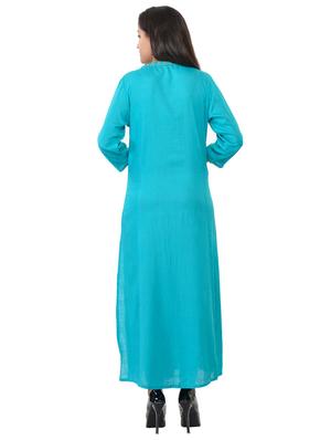 embroidered a-line kurta - 17336327 - Standard Image - 3