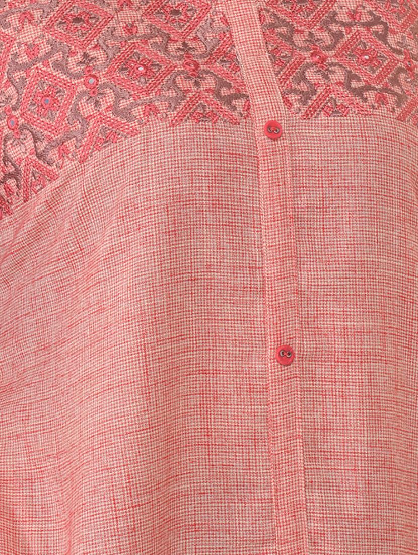 embroidered a-line kurta - 17336330 - Zoom Image - 4