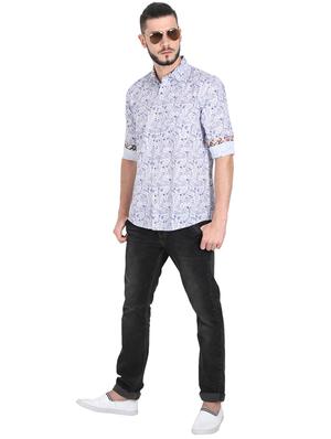 white printed casual shirt - 17336361 - Standard Image - 5