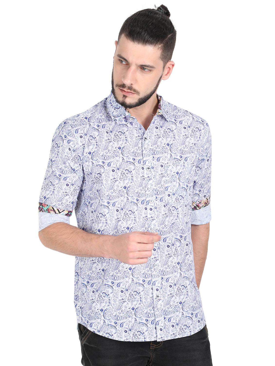 white printed casual shirt - 17336361 - Zoom Image - 1