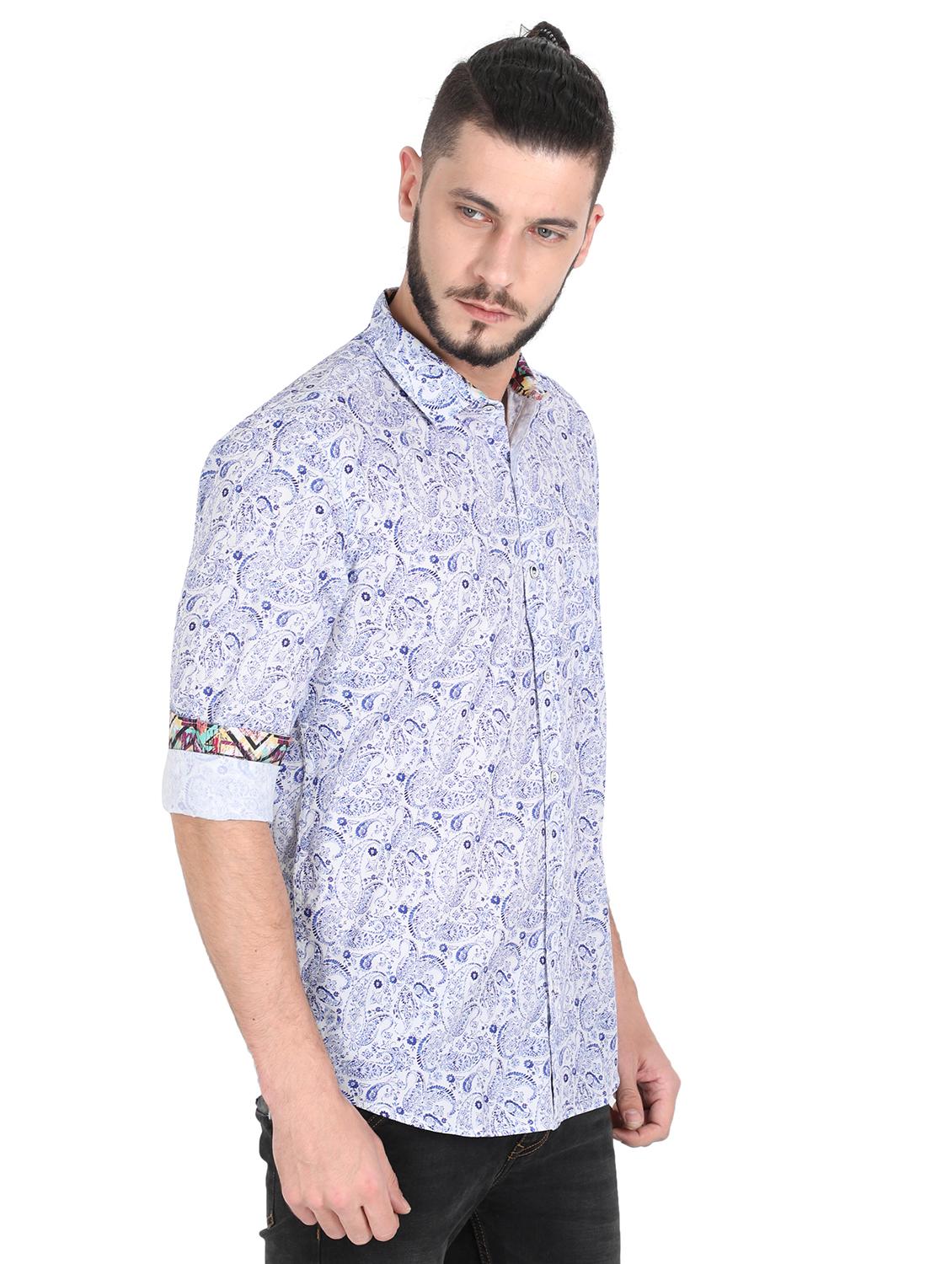 white printed casual shirt - 17336361 - Zoom Image - 2