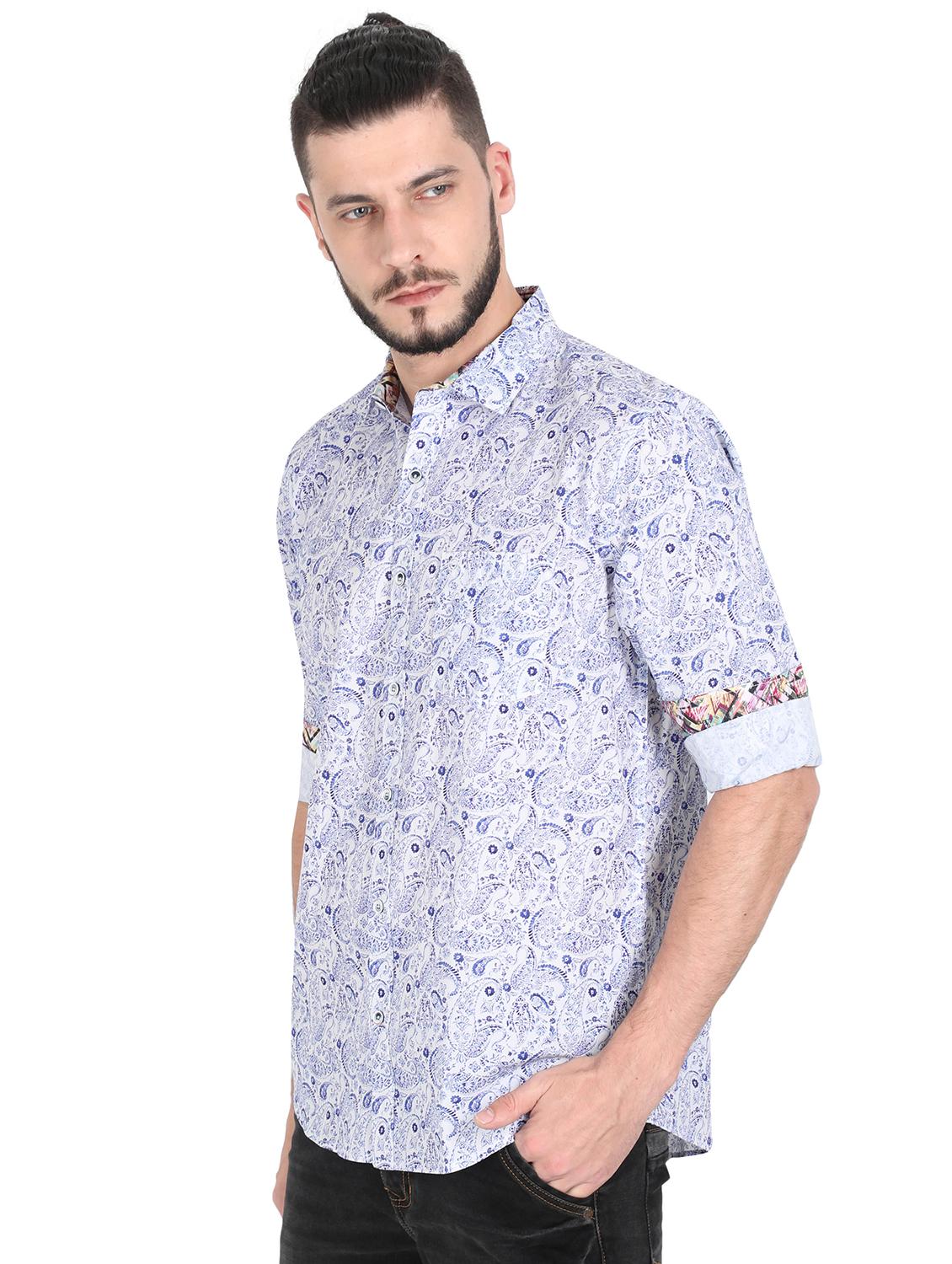 white printed casual shirt - 17336361 - Zoom Image - 3