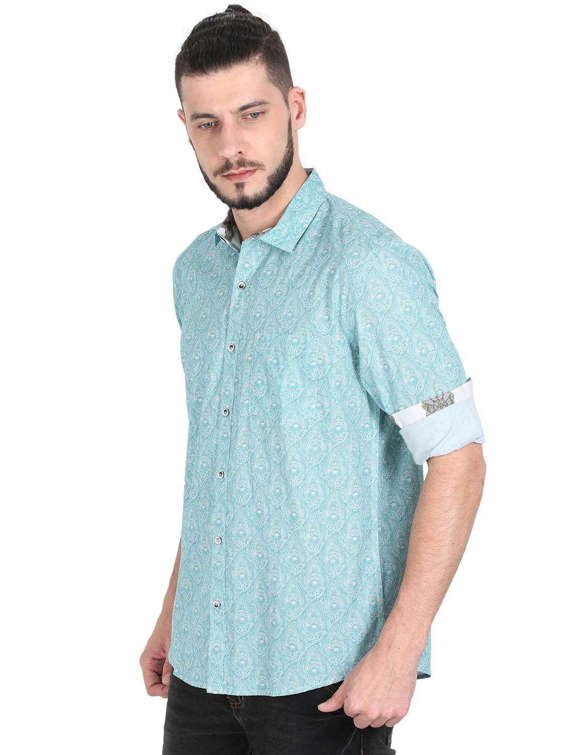 blue printed casual shirt - 17336362 - Zoom Image - 2