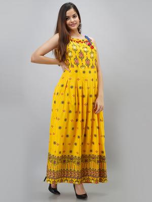 floral print a-line kurta - 17336446 - Standard Image - 2