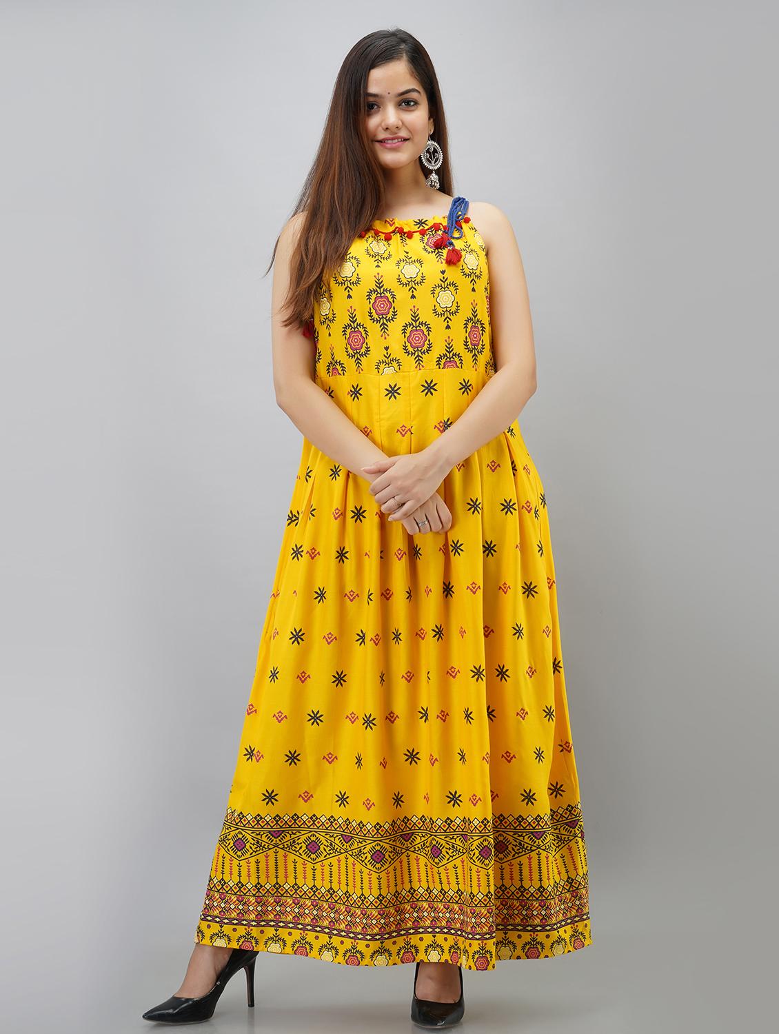 floral print a-line kurta - 17336446 - Zoom Image - 1