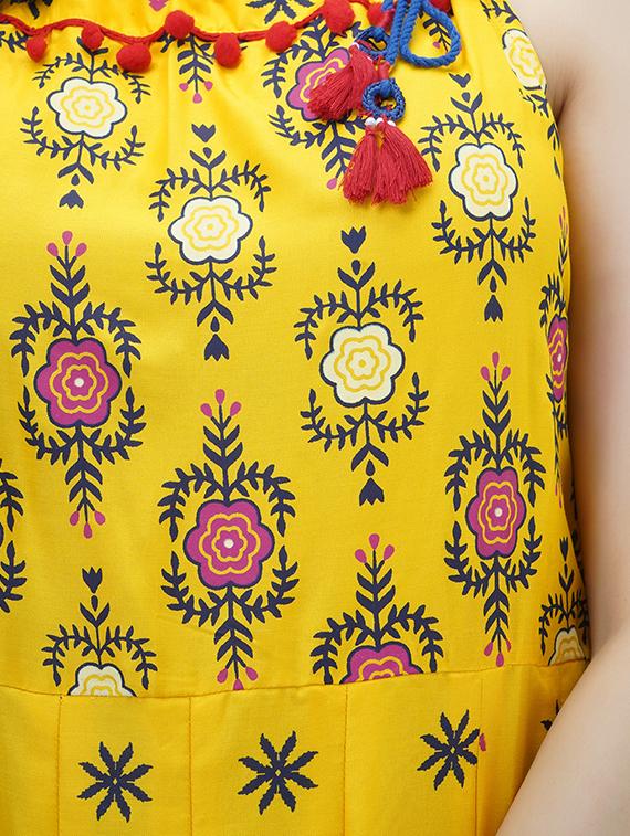 floral print a-line kurta - 17336446 - Zoom Image - 6