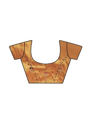 solid embroidered saree with blouse - 17336487 - Standard Image - 3