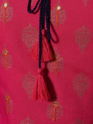 magenta kurta pant set - 17336564 - Standard Image - 6