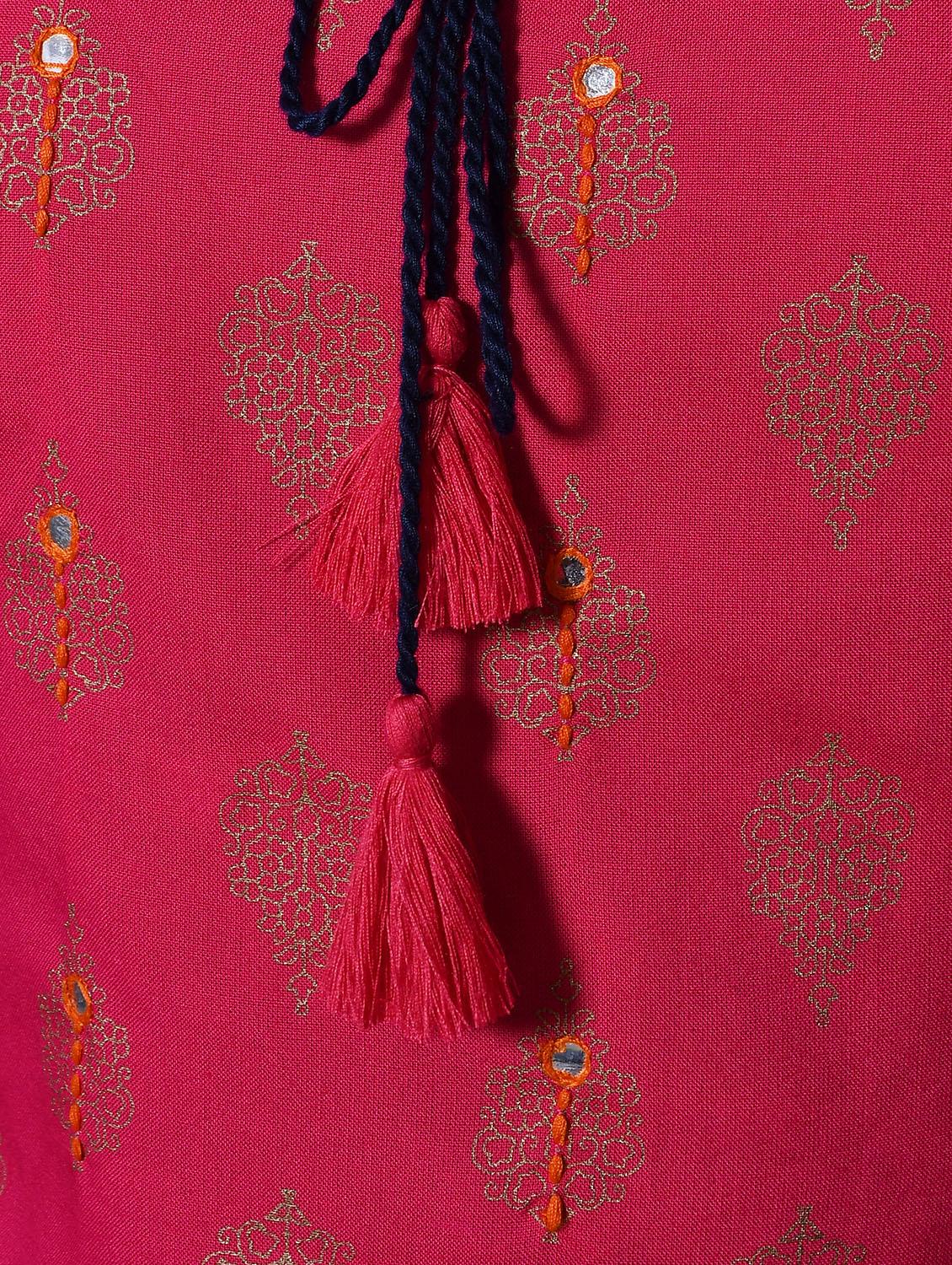 magenta kurta pant set - 17336564 - Zoom Image - 6
