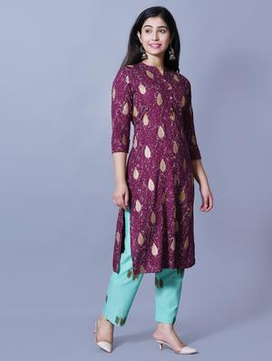 printed kurta pant set - 17336567 - Standard Image - 2