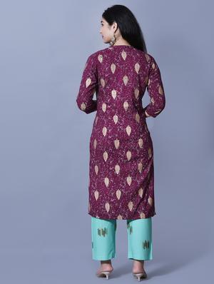 printed kurta pant set - 17336567 - Standard Image - 4