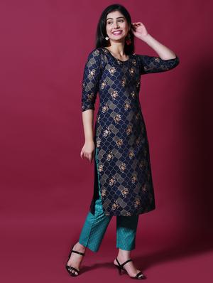 printed kurta pant set - 17336574 - Standard Image - 2