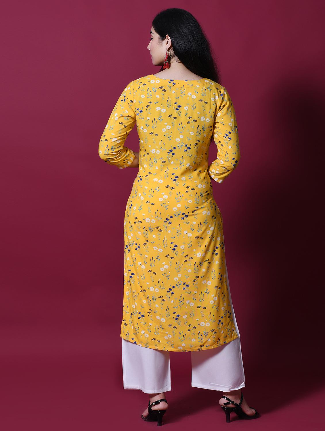 floral kurta palazzo set - 17336577 - Zoom Image - 4