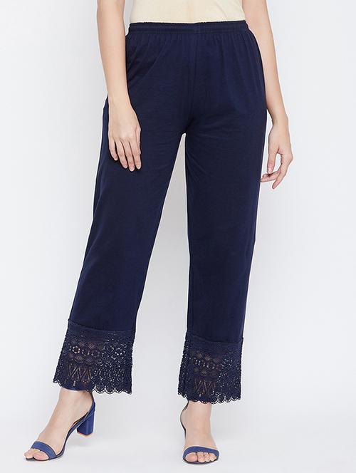 mid rise laced hem palazzo - 17336585 - Very Small Image - 1