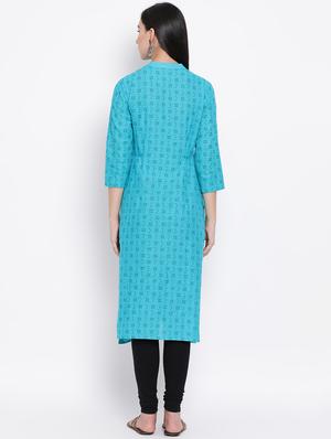 printed a-line kurta - 17336596 - Standard Image - 3