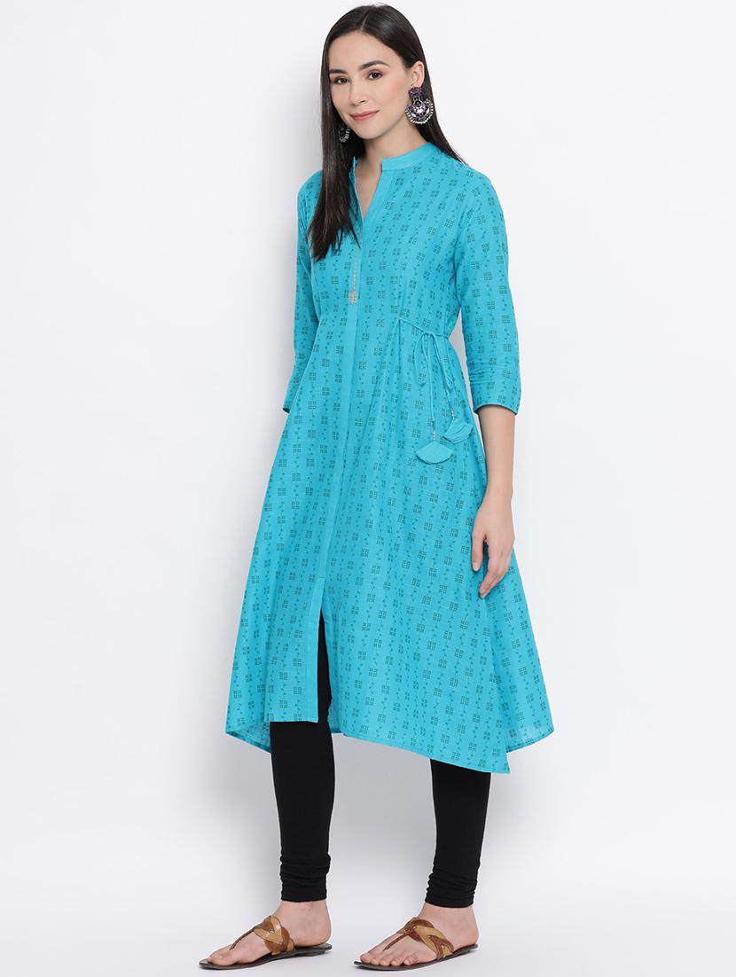 printed a-line kurta - 17336596 - Zoom Image - 2