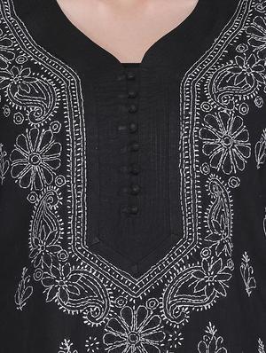 chikankari straight kurta - 17336767 - Standard Image - 3