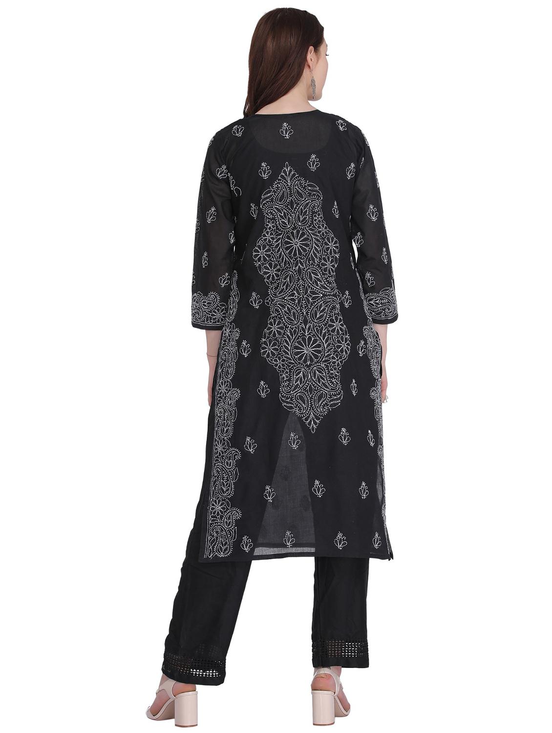 chikankari straight kurta - 17336767 - Zoom Image - 2