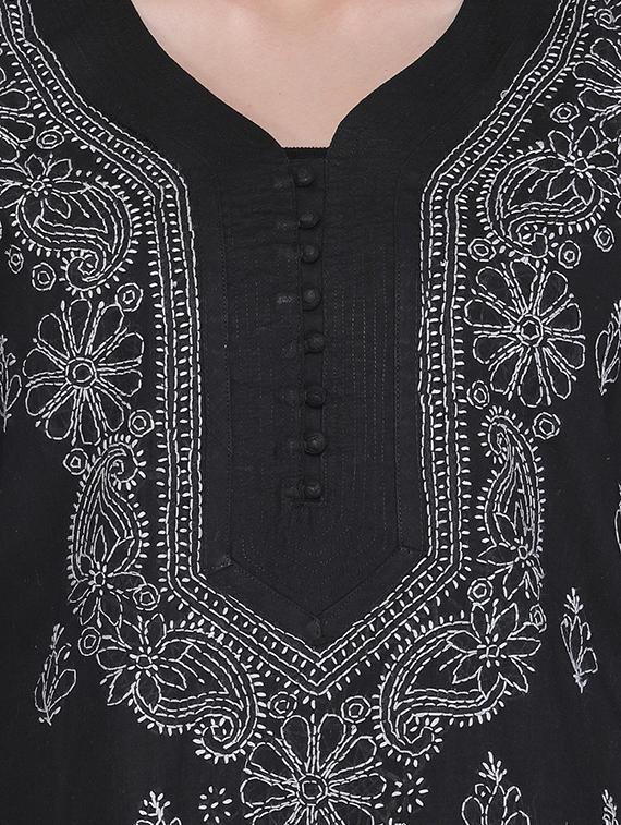 chikankari straight kurta - 17336767 - Zoom Image - 3