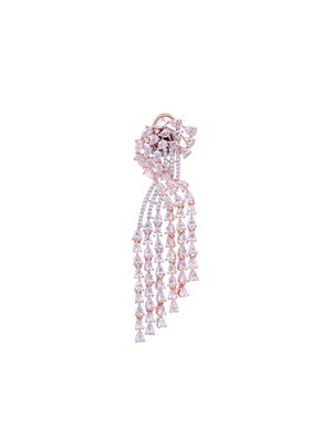 white brass drop earring - 17336785 - Standard Image - 3