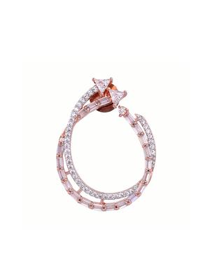 white brass hoop earring - 17336788 - Standard Image - 3