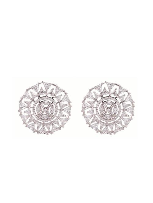 white brass studs earring - 17336890 -  Standard Image - 0