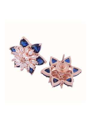 blue brass studs earring - 17336892 - Standard Image - 2