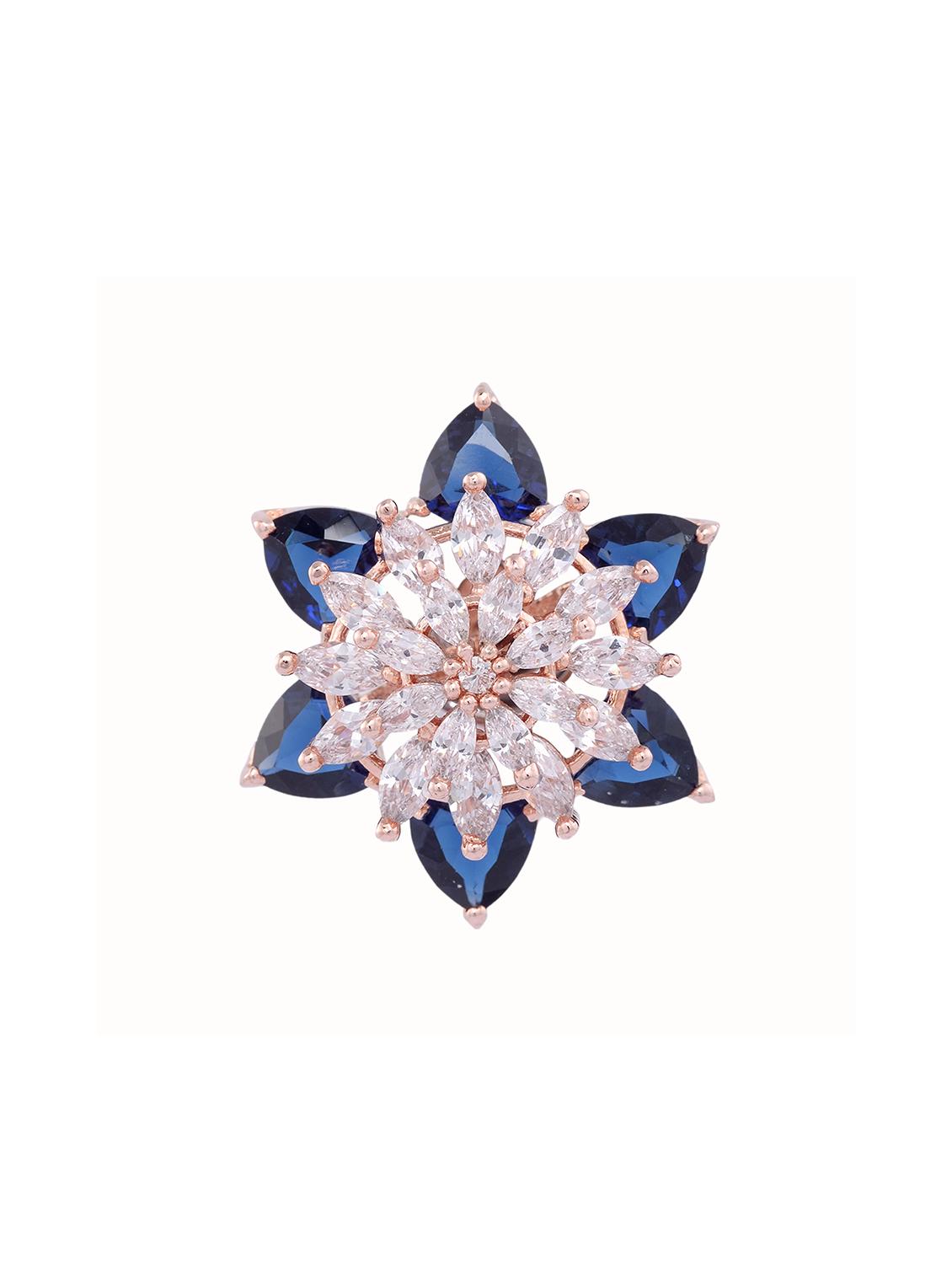 blue brass studs earring - 17336892 - Zoom Image - 3