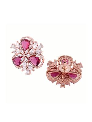 red brass studs earring - 17336896 - Standard Image - 3