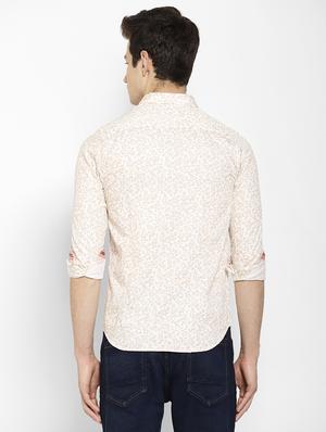 beige printed casual shirt - 17336925 - Standard Image - 4