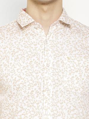 beige printed casual shirt - 17336925 - Standard Image - 6