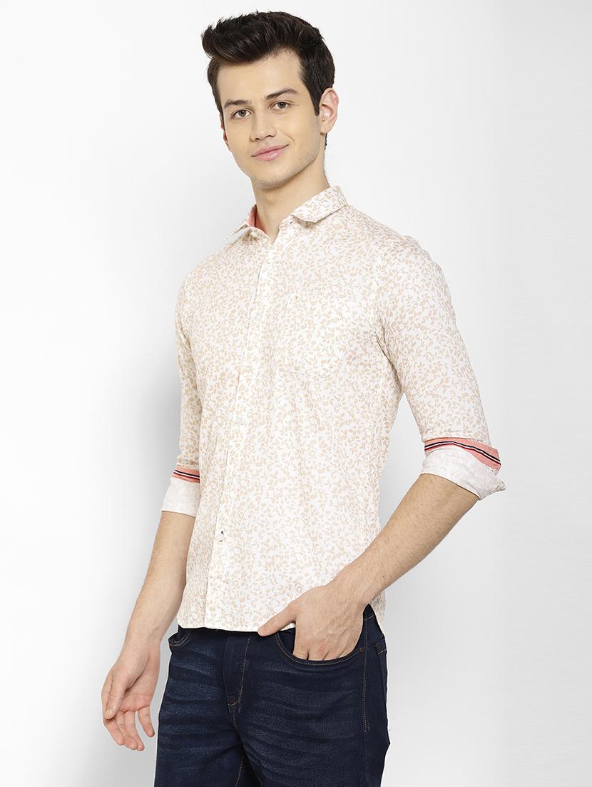 beige printed casual shirt - 17336925 - Zoom Image - 2
