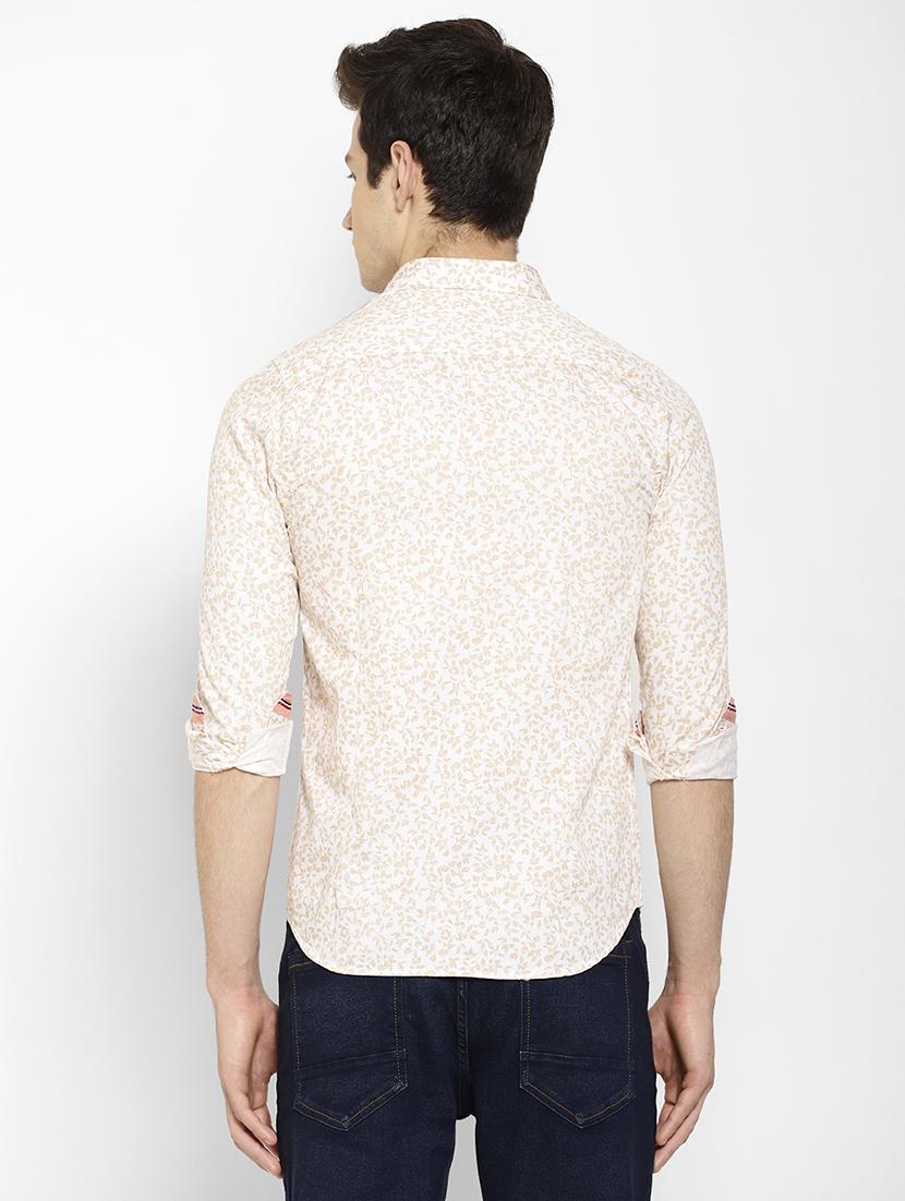 beige printed casual shirt - 17336925 - Zoom Image - 4