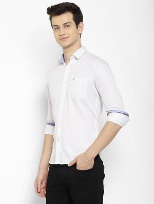 white printed casual shirt - 17336927 - Standard Image - 3