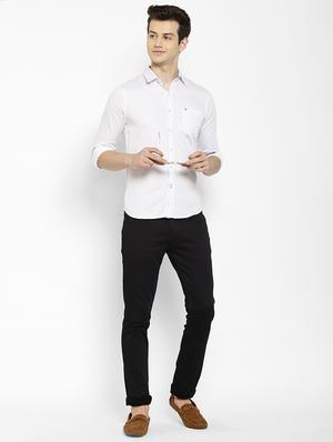 white printed casual shirt - 17336927 - Standard Image - 5