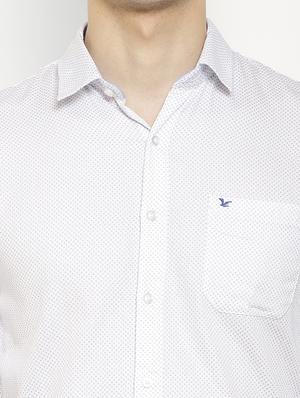 white printed casual shirt - 17336927 - Standard Image - 6