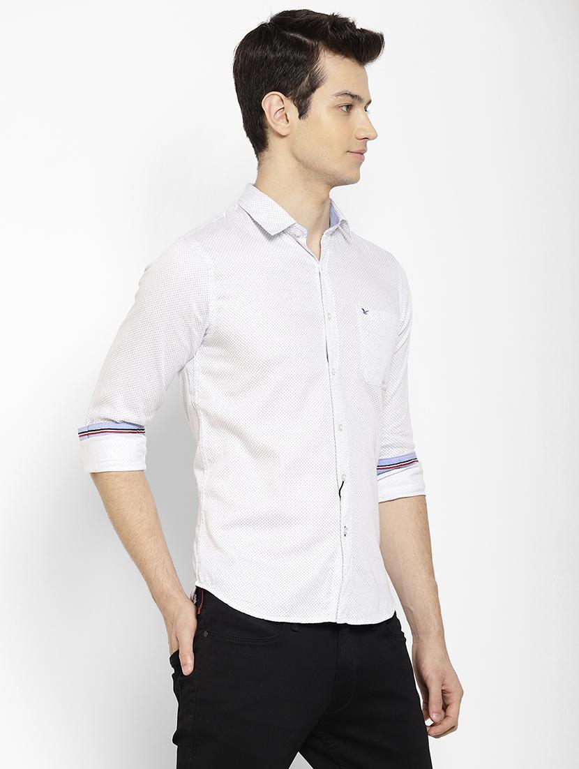 white printed casual shirt - 17336927 - Zoom Image - 2