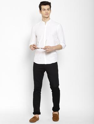 white solid casual shirt - 17336953 - Standard Image - 5