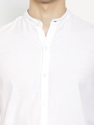 white solid casual shirt - 17336953 - Standard Image - 6