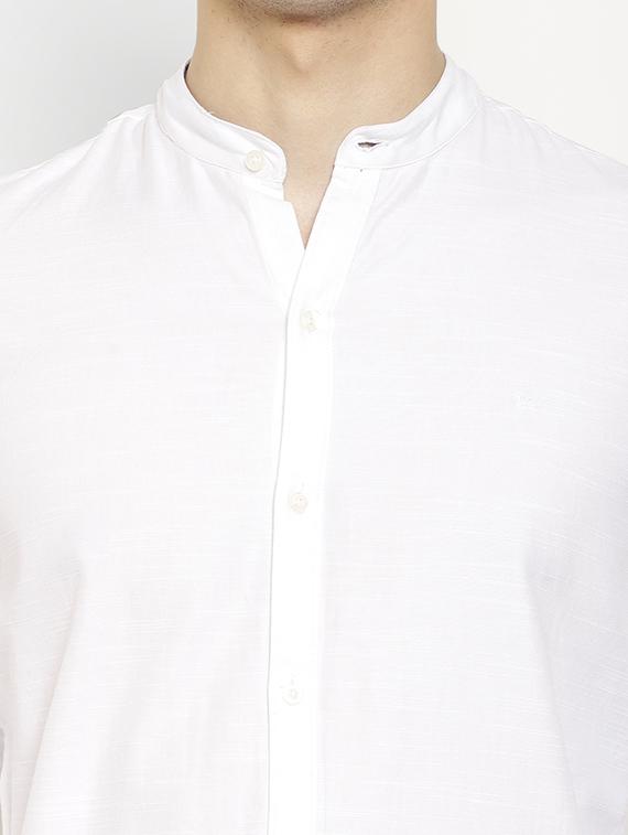 white solid casual shirt - 17336953 - Zoom Image - 6