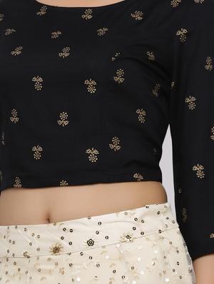 foil print flared lehenga - 17336992 - Standard Image - 4