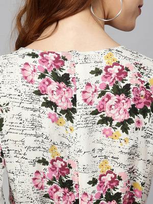 keyhole neck floral jumpsuit - 17337023 - Standard Image - 4