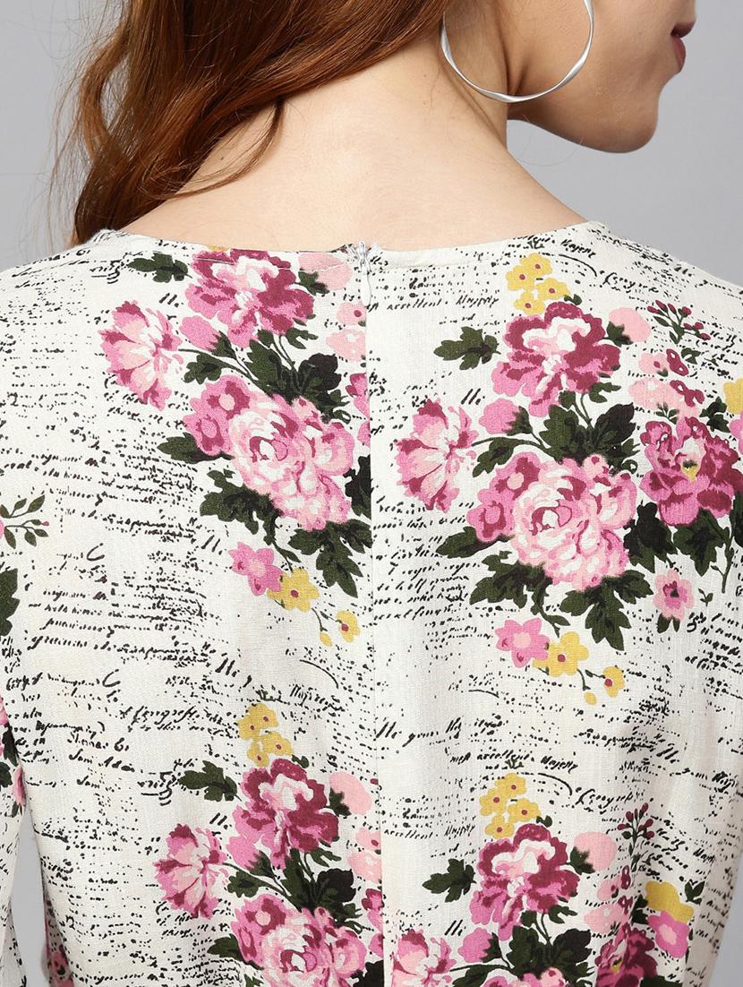 keyhole neck floral jumpsuit - 17337023 - Zoom Image - 4