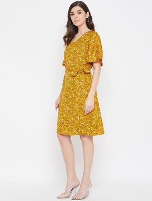 floral tie front dress - 17337073 - Standard Image - 2