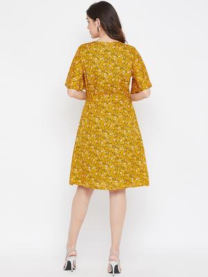 floral tie front dress - 17337073 - Standard Image - 3