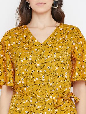 floral tie front dress - 17337073 - Standard Image - 4