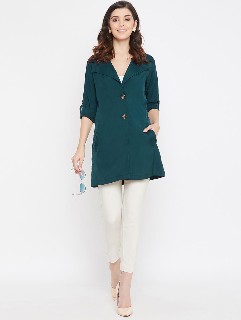 lapel neck coat tunic - 17337076 - Zoom Image - 5