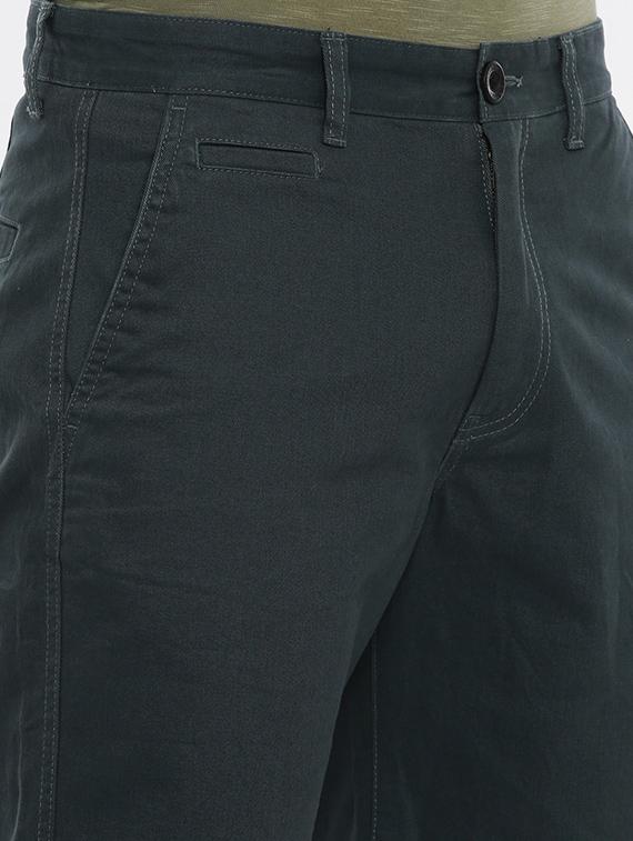 grey solid bermuda shorts - 17337214 - Zoom Image - 5