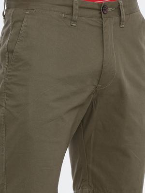 olive green solid bermuda shorts - 17337217 - Standard Image - 5