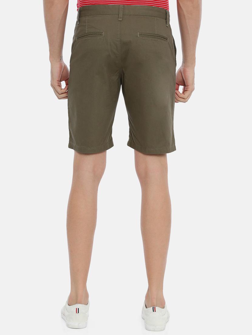 olive green solid bermuda shorts - 17337217 - Zoom Image - 3